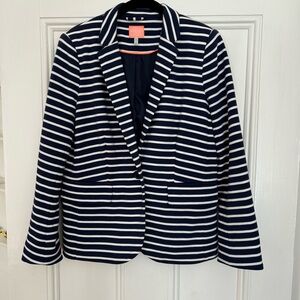 Joules Navy and White Striped Blazer